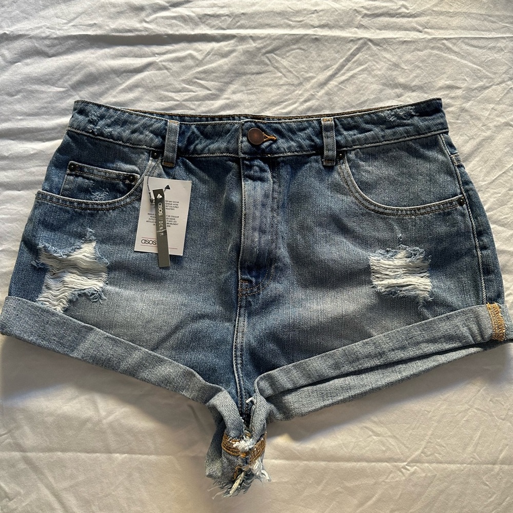 ASOS UK Size 16 Blue Denim Shorts